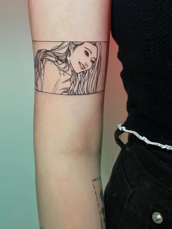 female black sketch 타투 부위 forearm #49922 | 타투이스트 Анна Славная