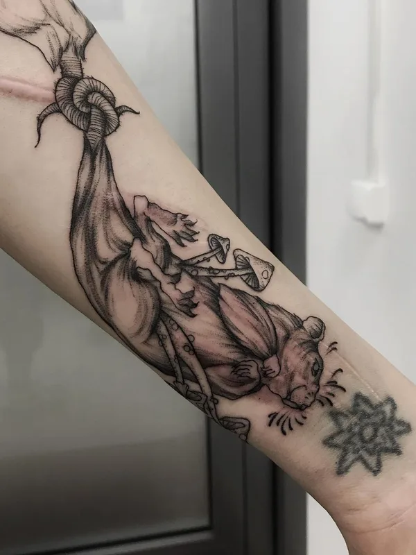 black blackwork tattoo auf forearm #49931 | Tätowierer Татьяна Карпенко