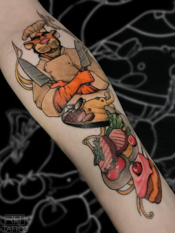 color illustrative tattoo auf forearm #49937 | Tätowierer Татьяна Карпенко