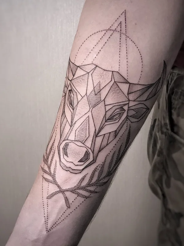 black and grey geometric татуировка на forearm #49974 | Тату мастер Евгения Стрелецкая