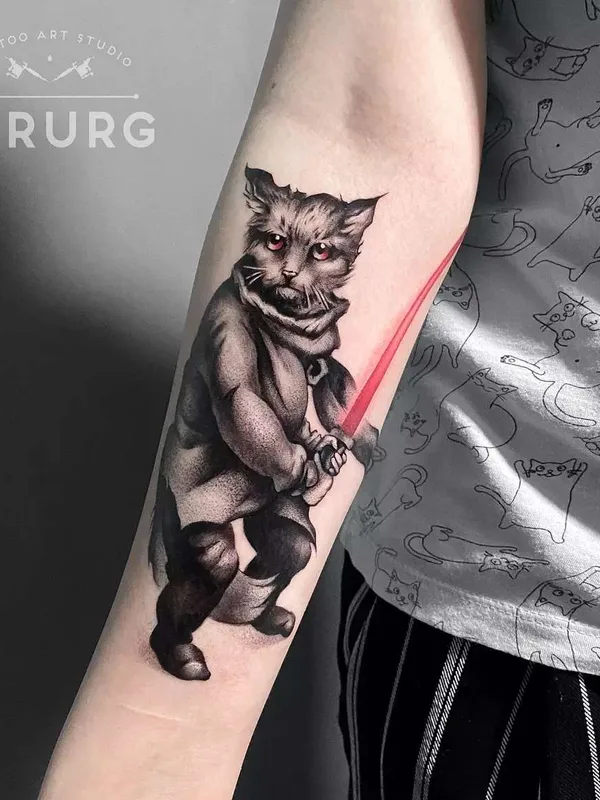 black and grey black and grey 纹身 在 forearm #49982 | 纹身师 Вероника Филюшова