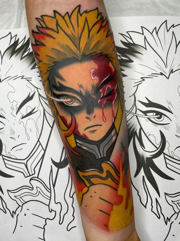 male color anime татуировка на forearm #50019 | Тату мастер Даня Хикки