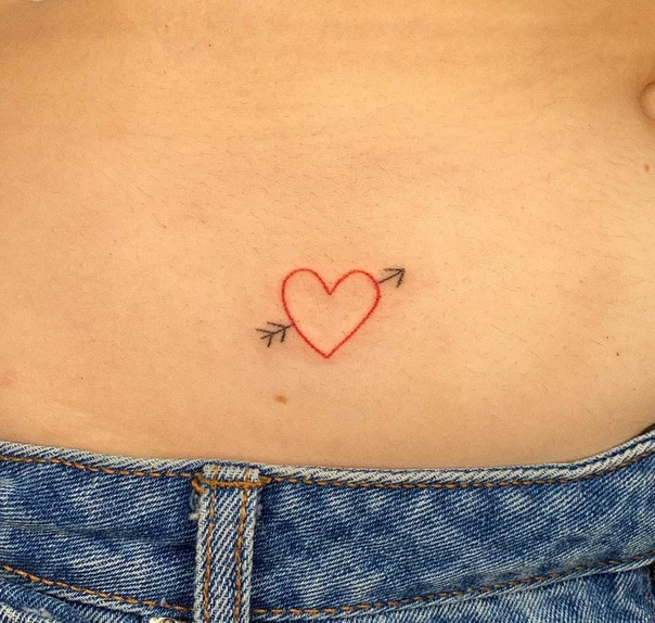 Файнлайн Heart, Arrow tattoo на Живот