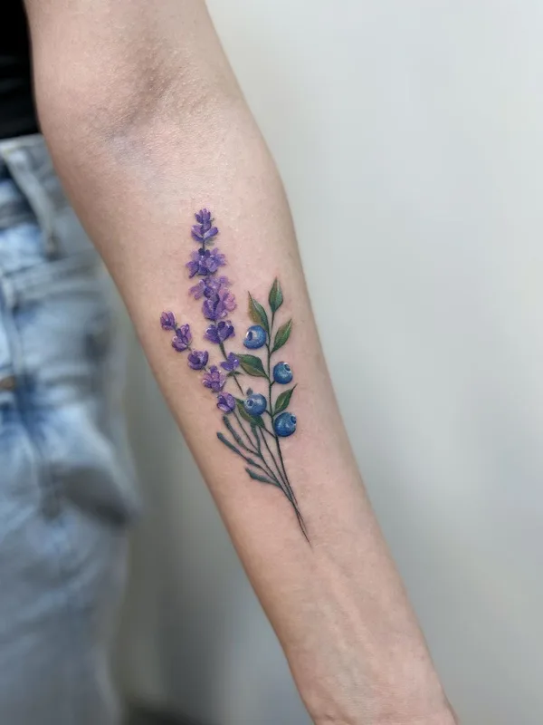 female color watercolor tattoo auf forearm #50091 | Tätowierer Анна Иванова