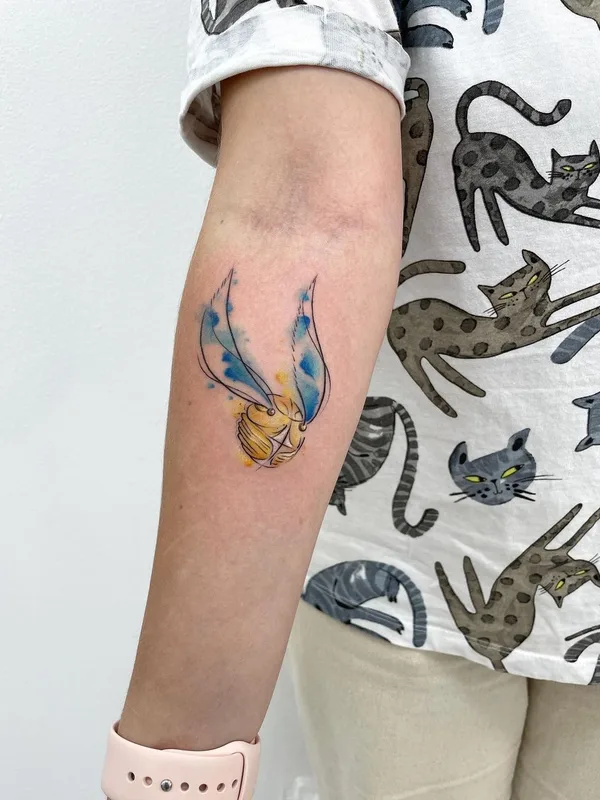 color watercolor tattoo auf forearm #50098 | Tätowierer Анна Иванова