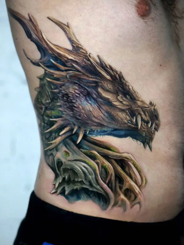 male color realism tatuaje en side #50123 | Tatuador Виктория Степанова