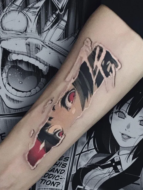 color anime tatouage sur forearm #50311 | Artiste tatoueur Роман