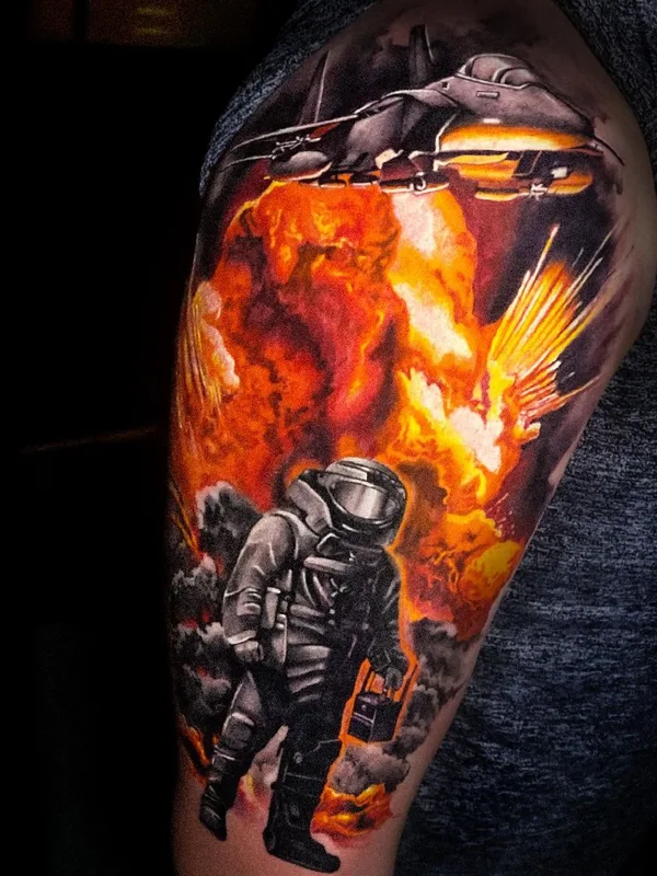 color realism Tatuaggio su full sleeve #50320 | Tatuatore Никита Ерахтин