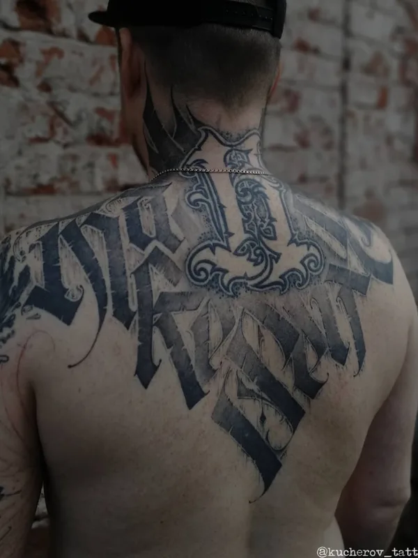 male black blackwork 타투 부위 full back #50389 | 타투이스트 Андрей Кучеров