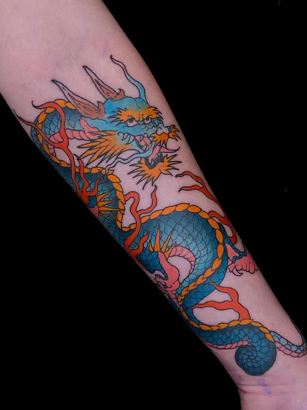 color japanese tattoo auf forearm #50397 | Tätowierer Илья Дин