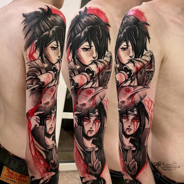 Аниме Anime character tattoo на Полный рукав