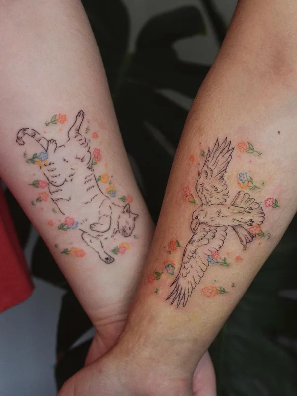 color fineline tatuaje en forearm #50812 | Tatuador Татьяна Симкинс