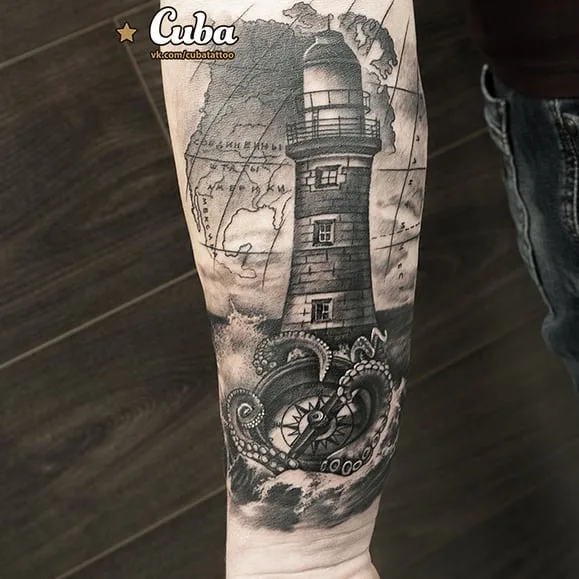 black and grey black and grey tattoo auf forearm #50859 | Tätowierer Марина Игнатюк