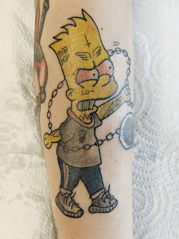 color cartoon tatouage sur forearm #50874 | Artiste tatoueur Артур Михайлов