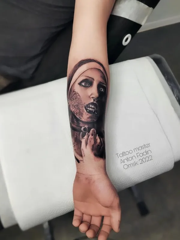 black and grey black and grey татуировка на forearm #50899 | Тату мастер Антон Фадин