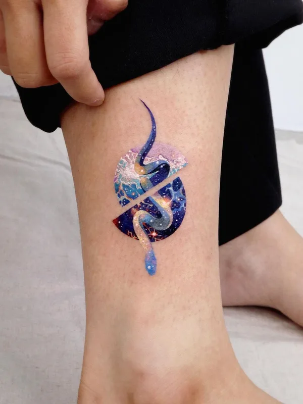 color illustrative Tatuaggio su ankle #50995 | Tatuatore Sigak