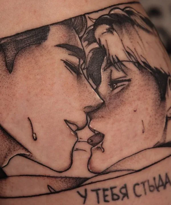 black and grey anime Tatuaggio su forearm #51134 | Tatuatore Milena