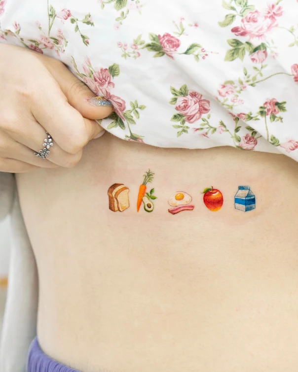Illustrative Food tattoo on Side