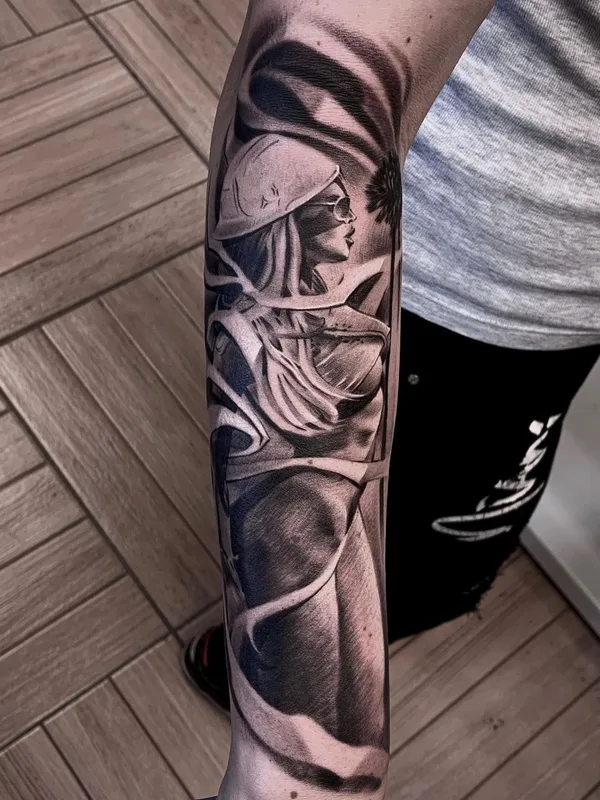 black and grey realism Tatuaggio su forearm #51326 | Tatuatore Денис Показанов