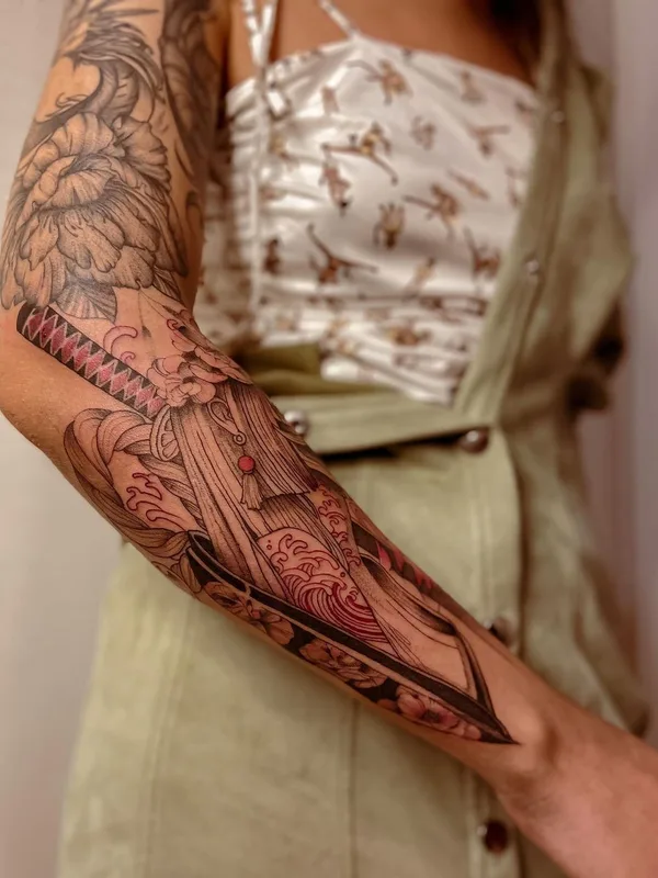 color japanese татуировка на forearm #51424 | Тату мастер Кристина Котова