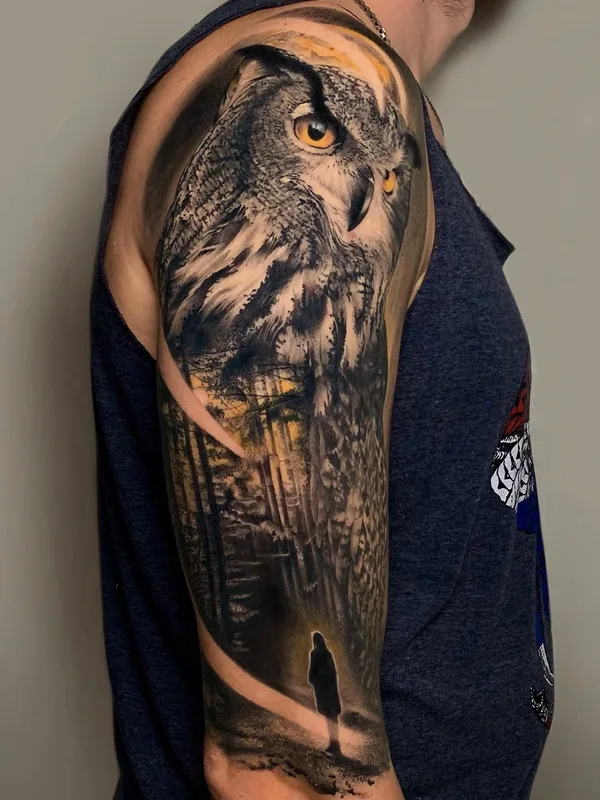 black and grey realism 纹身 在 full sleeve #51442 | 纹身师 Нина Кузнецова