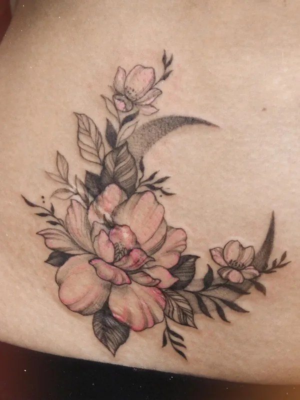 color botanic Tatuaggio su stomach #51495 | Tatuatore Ольга Прима