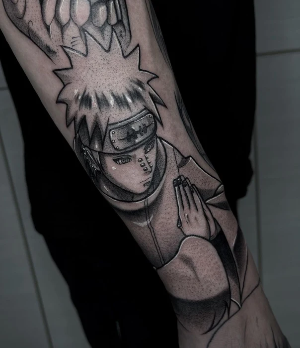 Аниме Anime character tattoo на Предплечье