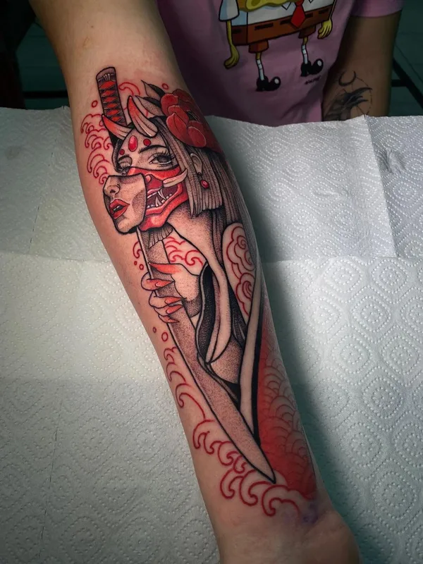 color japanese татуировка на forearm #51551 | Тату мастер Алёна Неволина