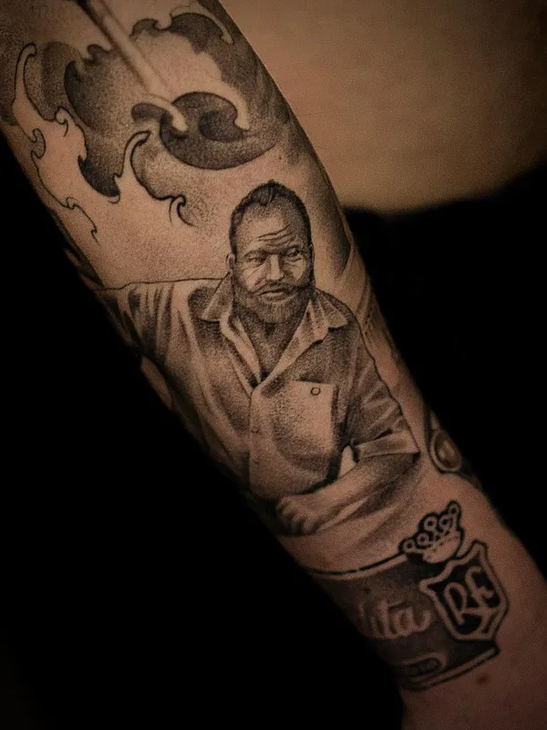 black and grey black and grey Tatuaggio su forearm #51553 | Tatuatore Иван Неважнов