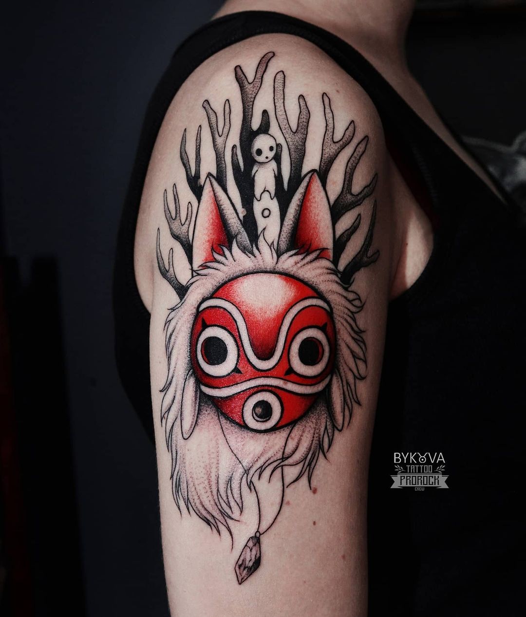 princess mononoke mask tattoo