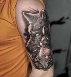 black and grey black and grey Tatuagem em upper arm #51858 | Tatuador Максим Жданов