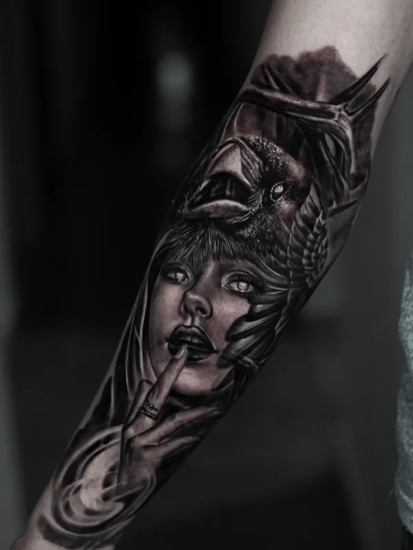 black and grey realism Tatuaggio su forearm #51918 | Tatuatore Albert Quintero