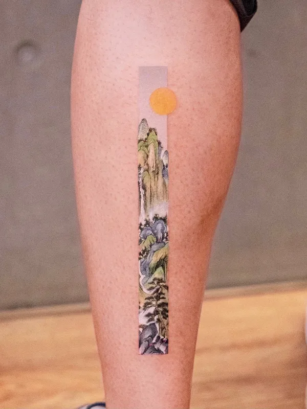 female color oriental, miniature Tatuaggio su leg, calf #51954 | Tatuatore Franky Yang