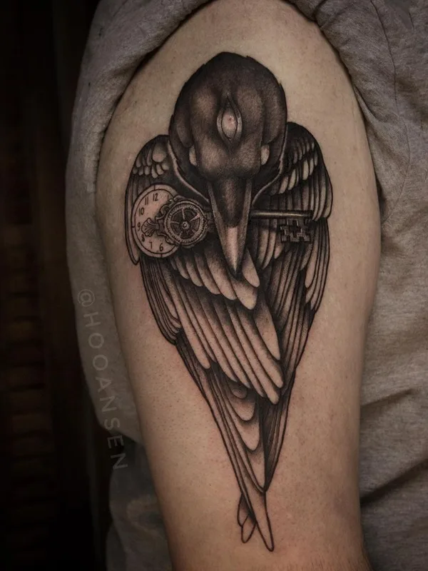 black and grey black and grey Tatuaggio su upper arm #52061 | Tatuatore Елизавета Хансен