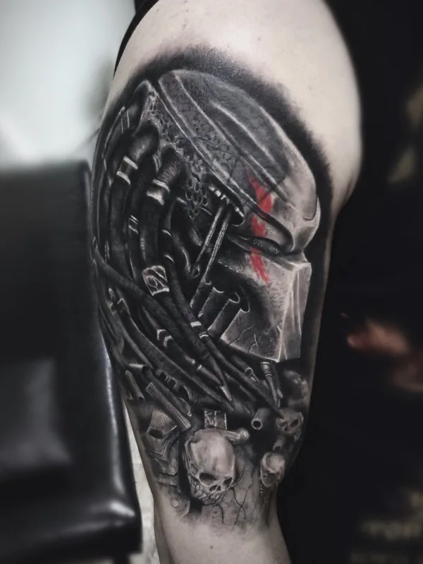 black and grey realism Tatuaggio su bicep #52142 | Tatuatore Дмитрий Степаненко
