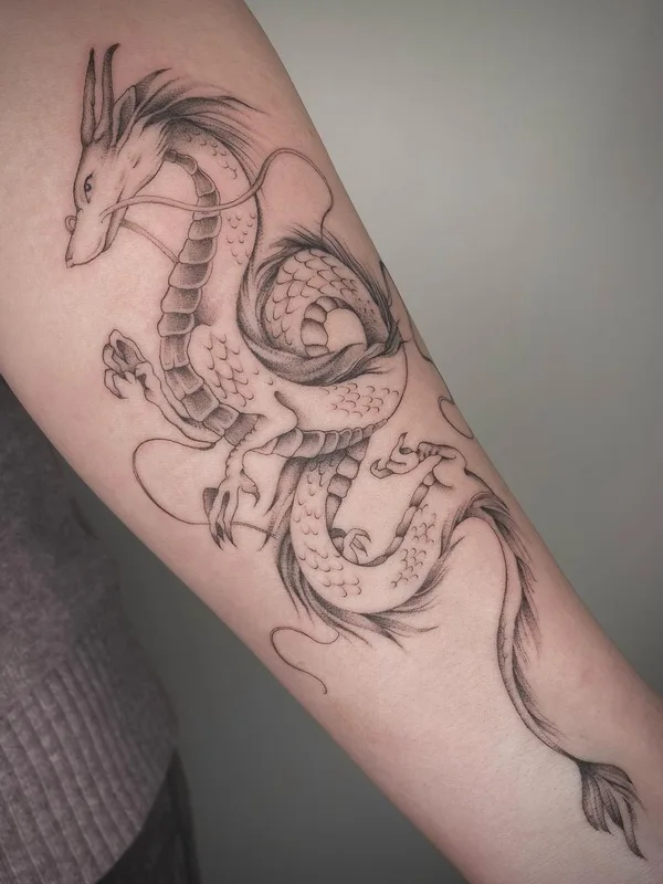 black and grey anime Tatuaggio su forearm #52197 | Tatuatore Ксения Антонова