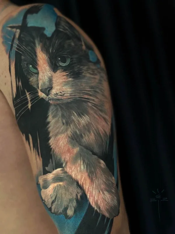color realism tattoo on upper arm #52362 | Tattoo Artist Вячеслав Безручко