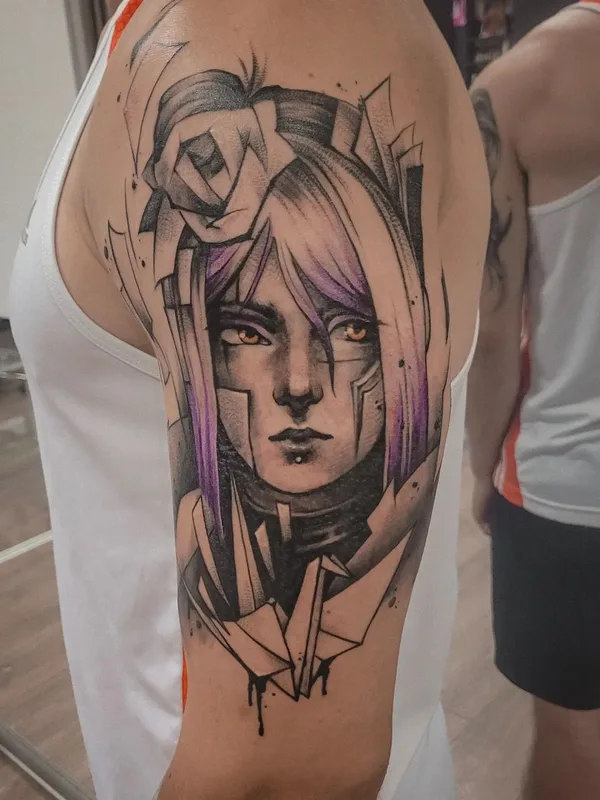 color illustrative tattoo on upper arm #52374 | Tattoo Artist Пушкина Елена