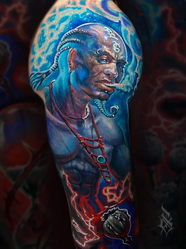 male color realism 纹身 在 full sleeve #52657 | 纹身师 Юрий Симакин