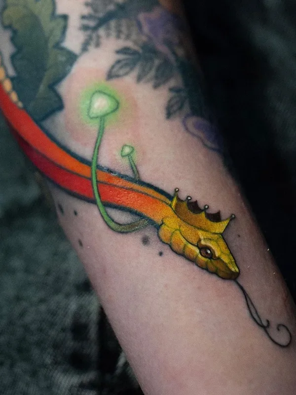 color illustrative tattoo on forearm #52730 | Tattoo Artist Ирина Куркина