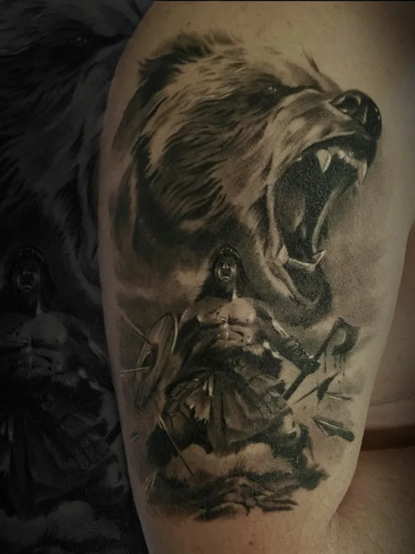 black and grey realism Tatuaggio su shoulder #63873 | Tatuatore Aleksandr Hamickiy