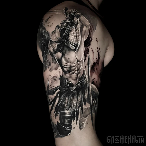 Реализм Warrior, Armor tattoo на Дельта