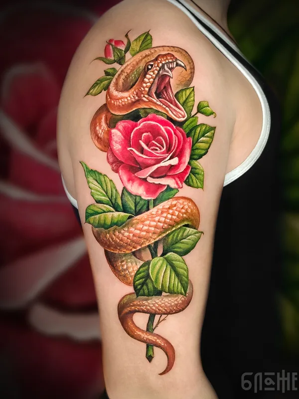 female color realism 타투 부위 upper arm #63884 | 타투이스트 Василий Блаженный