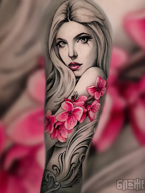 female color realism 타투 부위 full sleeve #63878 | 타투이스트 Василий Блаженный