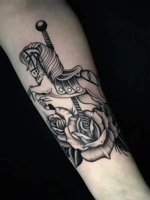 black and grey black and grey Tatuaggio su forearm #64008 | Tatuatore Chris Tamborelli