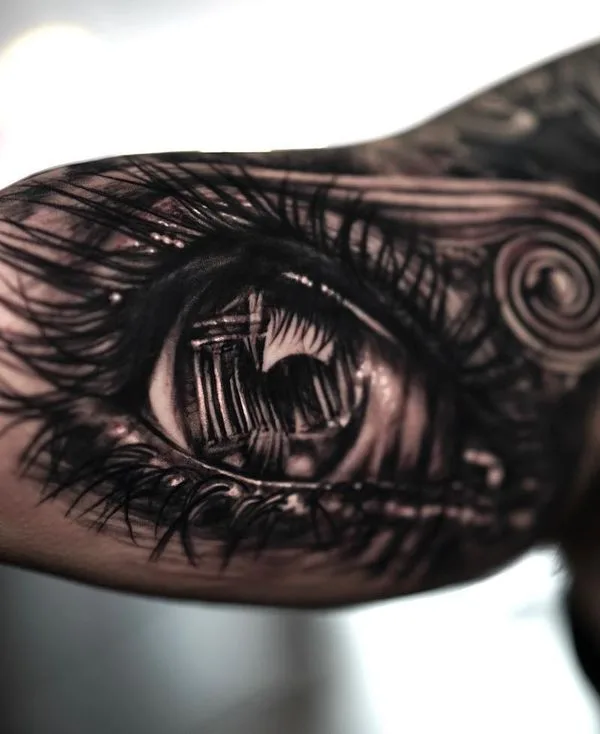 black and grey realism 纹身 在 bicep #64054 | 纹身师 StevenPM