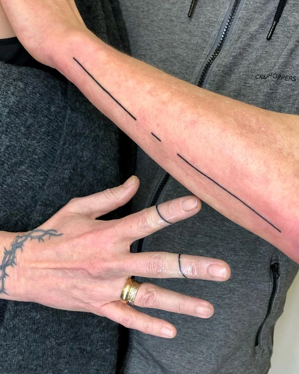 Linework Lines tattoo on Forearm