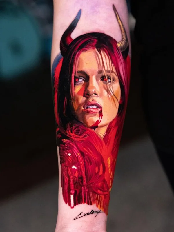 female color realism Tatuaggio su forearm #64139 | Tatuatore Denis Sivak
