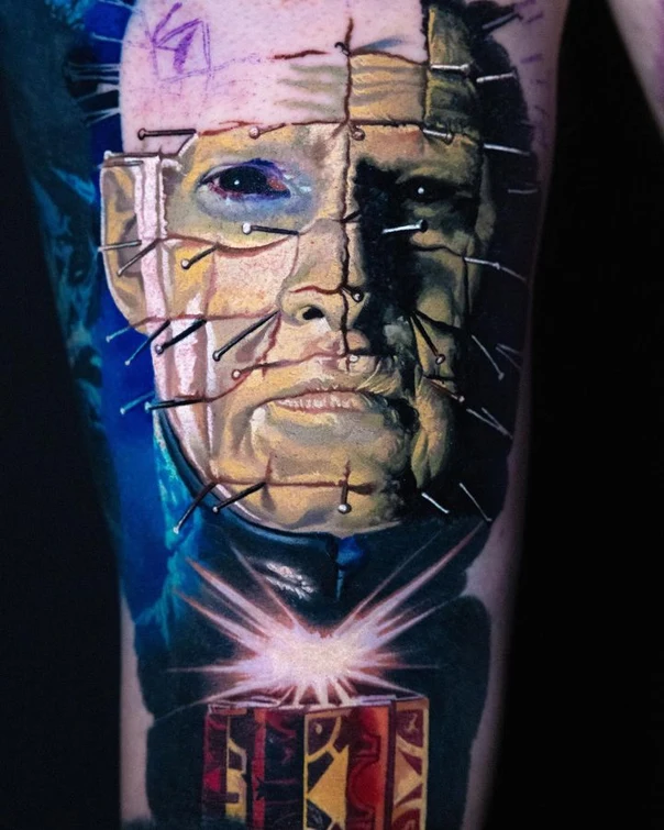 Realism Portrait, Horror tattoo on Forearm