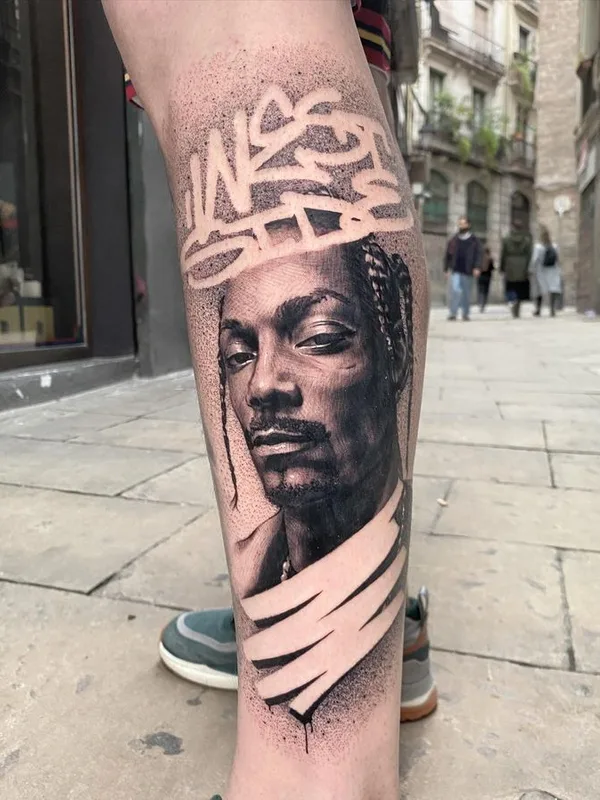 black and grey realism 타투 부위 calf #64150 | 타투이스트 Stefano Phen